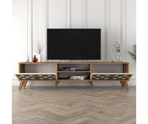TV laud Class - Walnut, Cream