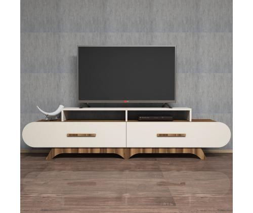 TV laud Flora - Walnut, Cream