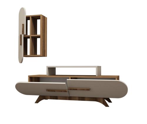 TV laud Rose S - Walnut, Cream