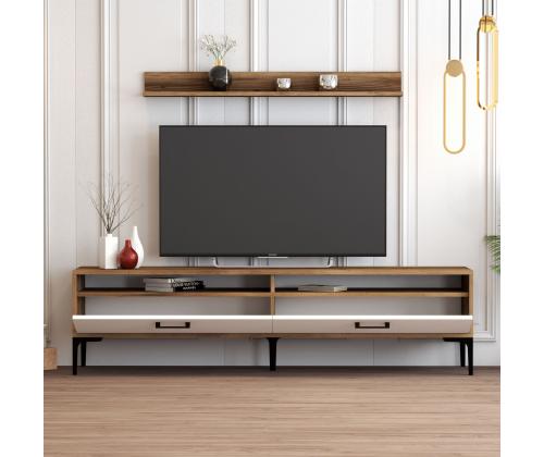 TV laud Istanbul - Walnut, White