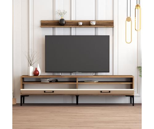 TV laud Istanbul - Walnut, Cream
