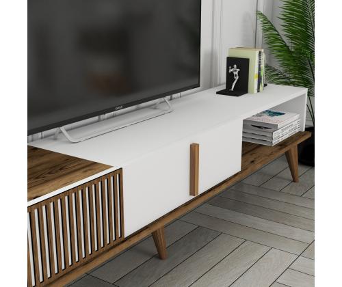 TV laud Milan Alt - Walnut, White