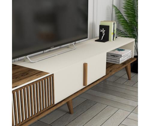 TV laud Milan Alt - Walnut, Cream