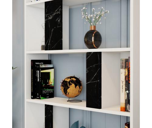 Lima - White, Black Marble