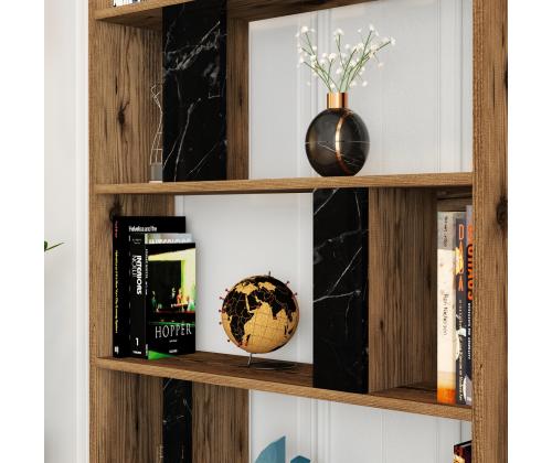 Lima - Walnut, Black Marble