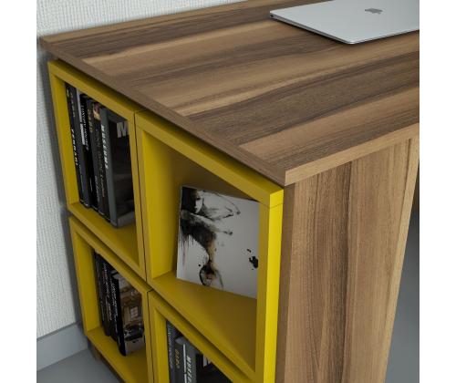 Box - Walnut, Yellow