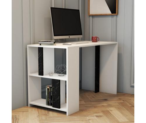 Lima - White, Black Marble