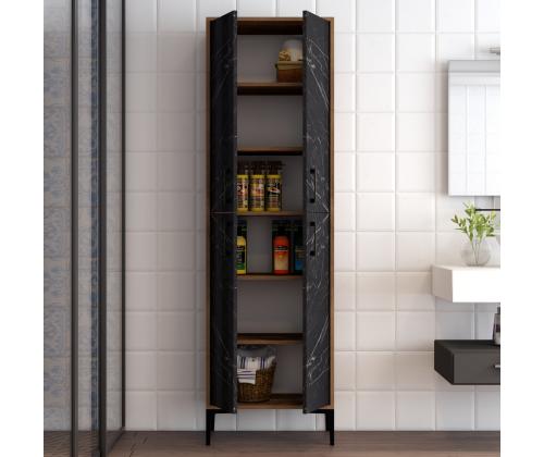 Berlin A - Walnut, Black Marble