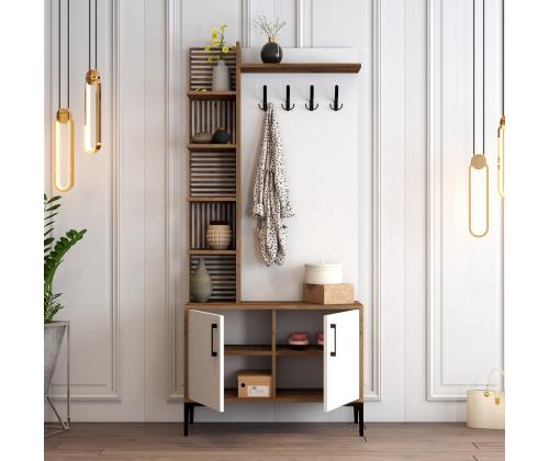 Viyana D - Walnut, White