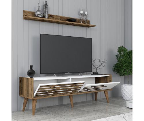 TV laud Valensiya 140 - Walnut, White