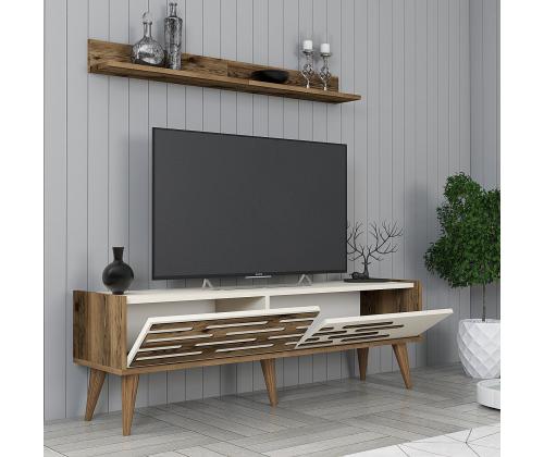 TV laud Valensiya 140 - Walnut, Cream