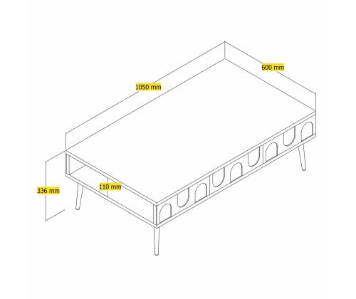 Kohvilaud Lyon 33 - White, Gold