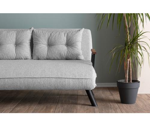 Diivan Sando 2-Seater - Teddy Fabric - Grey