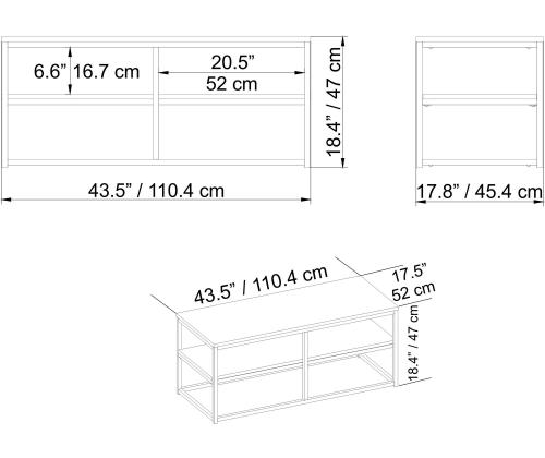 Kohvilaud Forteaus - Walnut