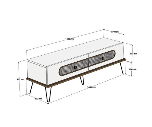 TV laud Ekol - Walnut