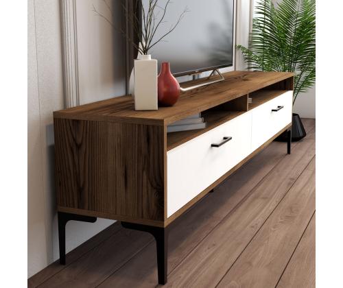 TV laud Istanbul - Walnut, White