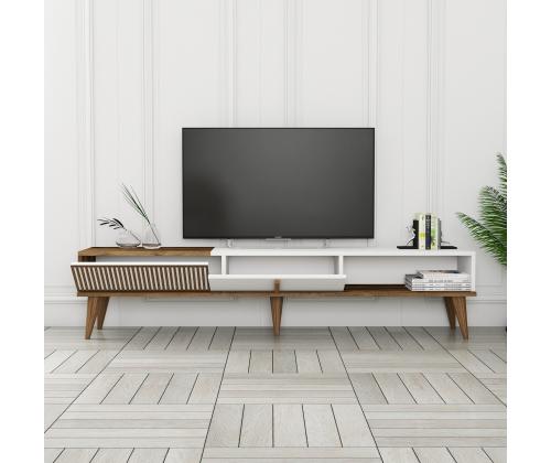 TV laud Milan Alt - Walnut, White