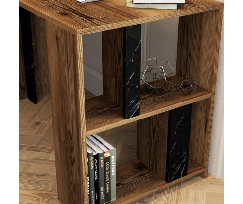 Lima - Walnut, Black Marble