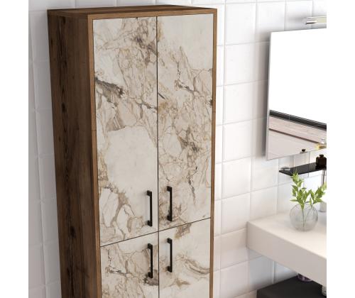 Berlin A - Walnut, White Marble