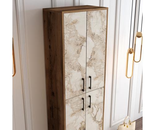 Berlin A - Walnut, White Marble