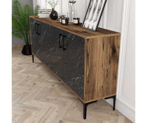 Kiev - Walnut, Black Marble
