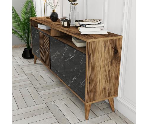 Milan - Walnut, Black Marble