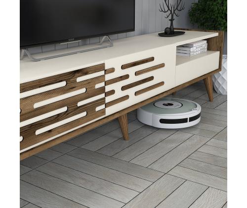 TV laud Valensiya - Walnut, Cream