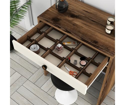 Laud Lizbon Mirror - Walnut, Cream