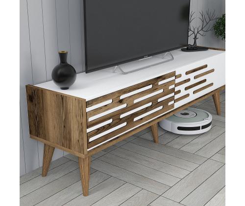 TV laud Valensiya 140 - Walnut, White