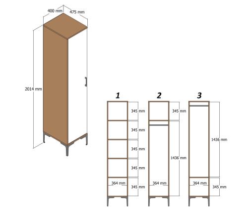 Kumsal R - Walnut, White