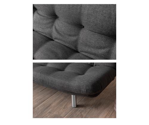 Diivan Misa Small Sofabed - Dark Grey