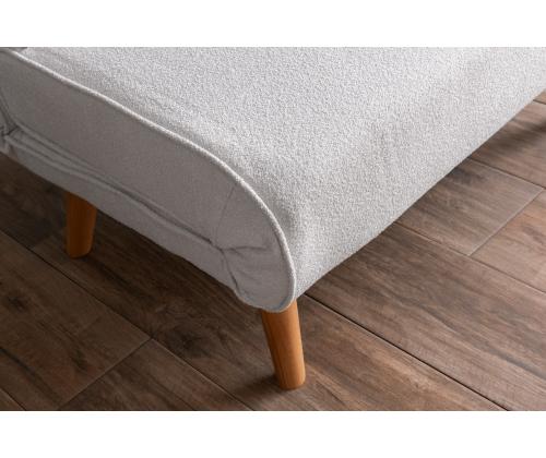 Diivan Folde Single - Teddy Fabric - White