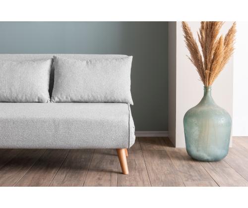 Diivan Folde 2-Seater - Teddy Fabric - Grey