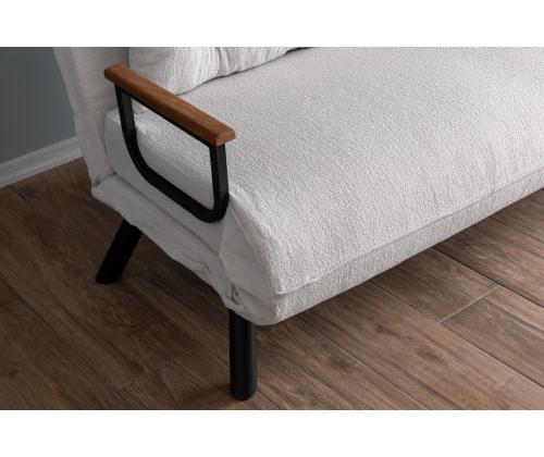 Diivan Sando 2-Seater - Teddy Fabric - White