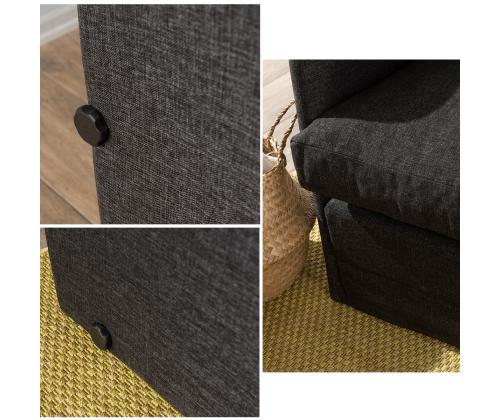 Diivan Saga 2-Seater - Dark Grey