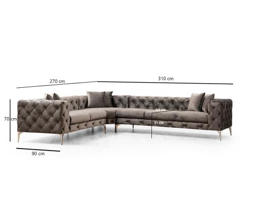 Diivan Como Left - Anthracite