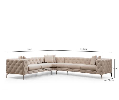 Diivan Como Left - Ecru