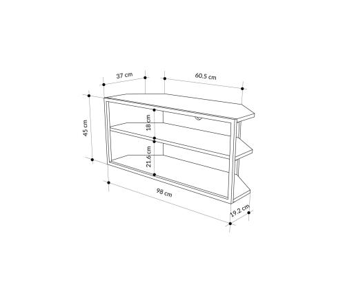 TV laud Echo - Retro Grey