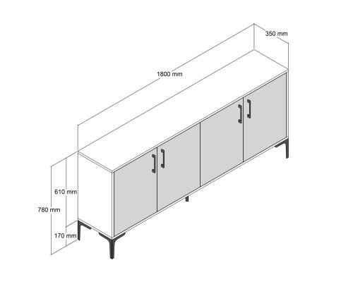 Kiev - Walnut, Black Marble