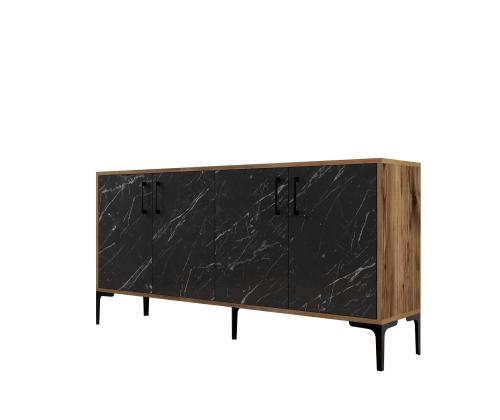 Kiev 160 - Walnut, Black Marble