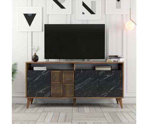 Milan 160 - Walnut, Black Marble