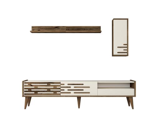 TV laud Valensiya - Walnut, Cream