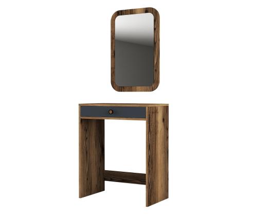 Laud Lizbon Mirror - Walnut, Anthracite