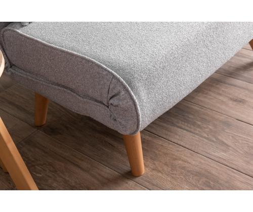 Diivan Folde Single - Teddy Fabric - Grey