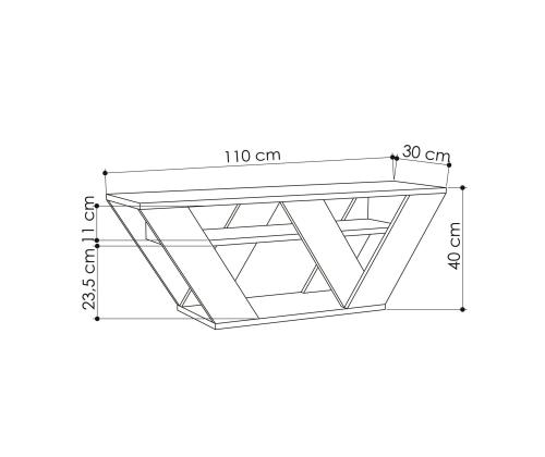 TV laud Pipralla - Carrara Marble