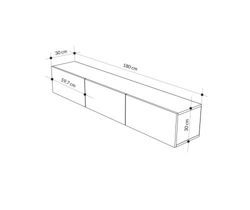 TV laud Francy 180 - Anthracite, White