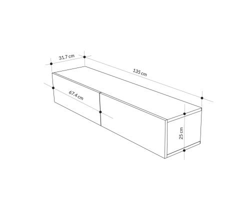 TV laud Francy 135 - Sapphire Oak, White
