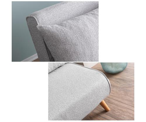 Diivan Folde 2-Seater - Teddy Fabric - Grey