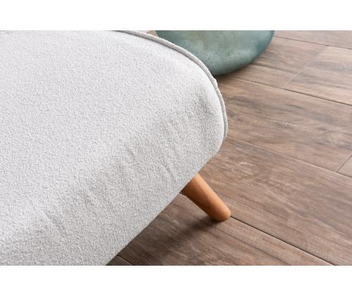 Diivan Folde 2-Seater - Teddy Fabric - White