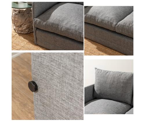 Diivan Saga 2-Seater - Light Grey